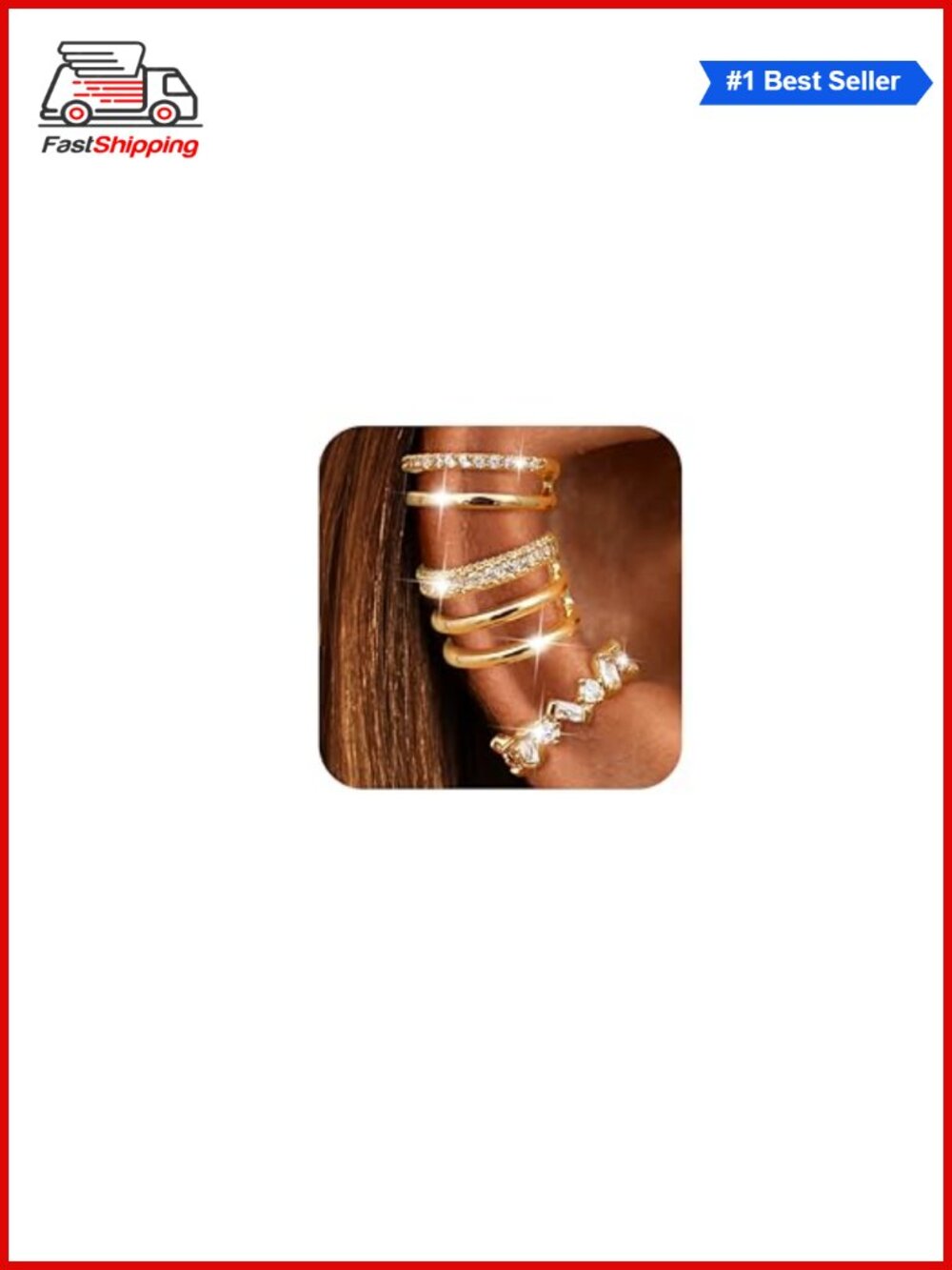 ✨ Ear Cuffs Non-Piercing for Women Cute Small Clip-On Cartilage Earrings